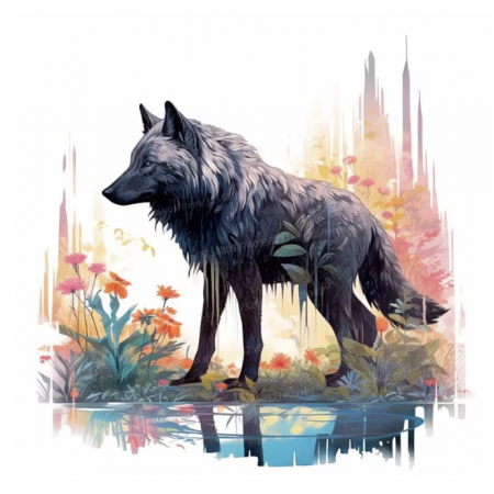 Sticker de interior wolf